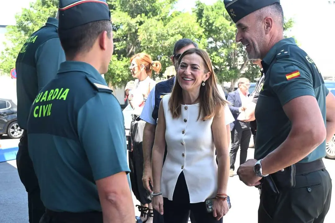La secretaria general de Protecci&oacute;n Civil y Emergencias, Virginia Barcones, en su visita la frontera entre Melilla y Marruecos