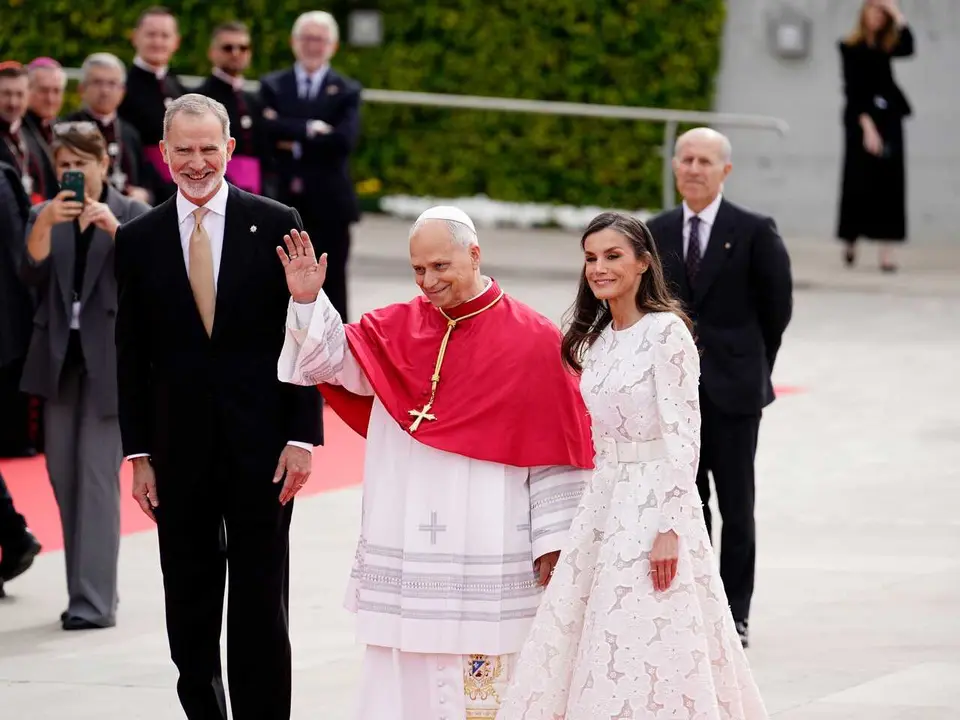 Los reyes de Espa&ntilde;a reciben al Papa Le&oacute;n XIV