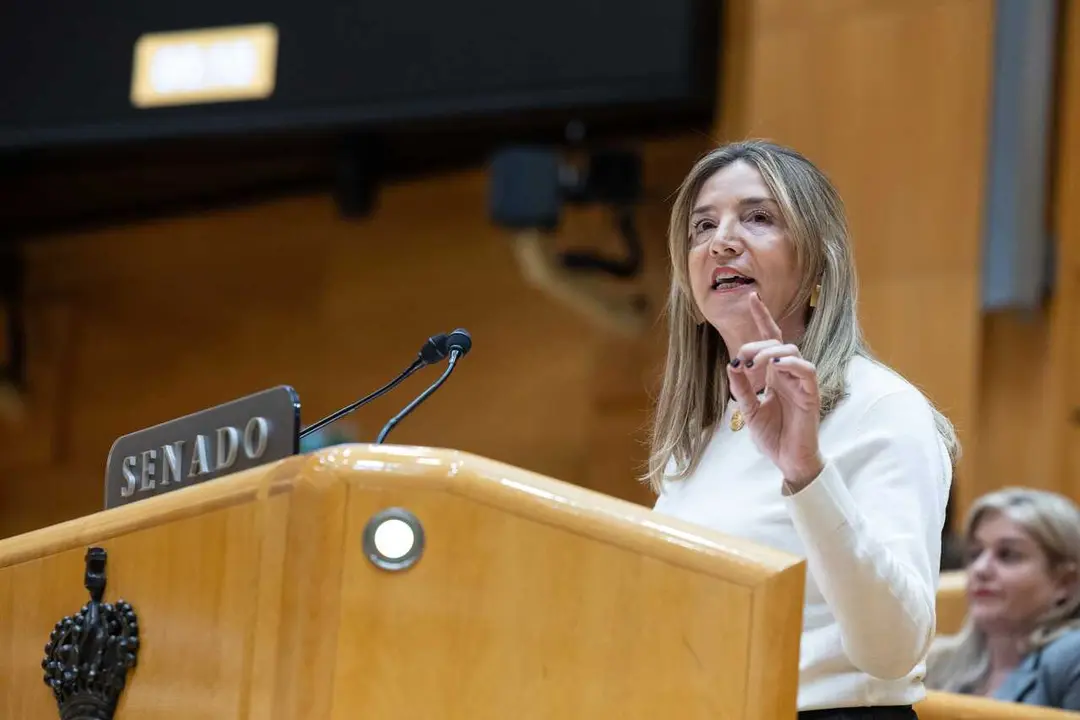 Archivo - La portavoz del PP en el Senado, Alicia Garc&iacute;a, interviene durante una sesi&oacute;n de control al Gobierno, en el Senado, a 16 de diciembre de 2025, en Madrid (Espa&ntilde;a). 