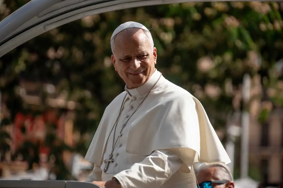 El Papa Le&oacute;n XIV llega en el Papam&oacute;vil al Movistar Arena, a 7 de junio de 2026, en Madrid (Espa&ntilde;a). 