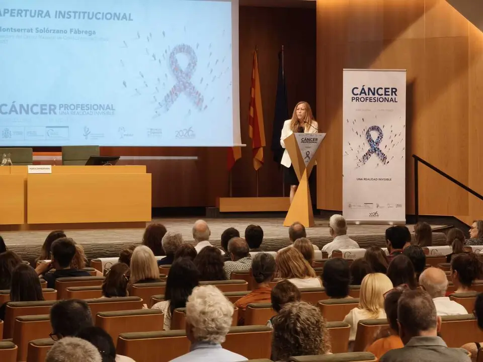 Imagen de la jornada 'C&aacute;ncer de origen laboral: una realidad invisible' este mi&eacute;rcoles en Barcelona.