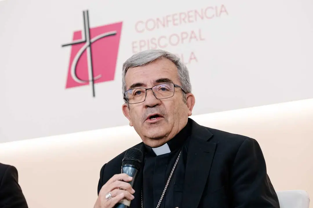 Archivo - El presidente de la CEE y arzobispo de Valladolid, Mons Luis Arg&uuml;ello, interviene durante la presentaci&oacute;n de la agenda oficial del Papa Le&oacute;n XIV para su pr&oacute;ximo viaje a Espa&ntilde;a, a 6 de mayo de 2026, en Madrid (Espa&ntilde;a). 