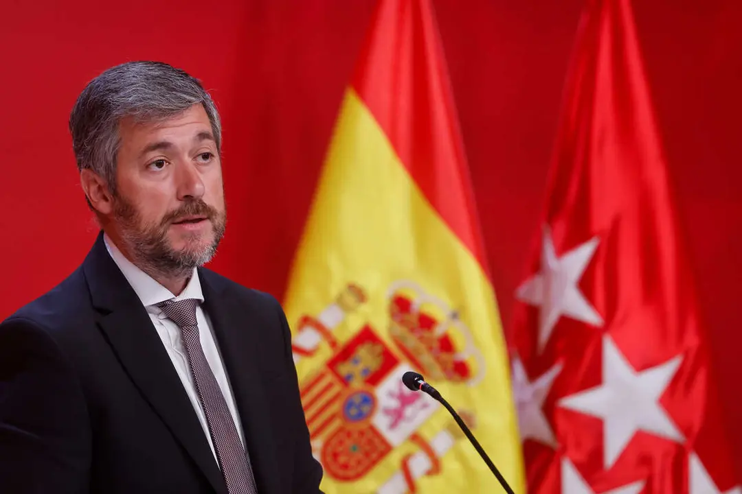Archivo - El consejero de Presidencia, Justicia y Administraci&oacute;n Local de la Comunidad de Madrid, Miguel &Aacute;ngel Garc&iacute;a Mart&iacute;n, en la rueda de prensa posterior al Consejo de Gobierno