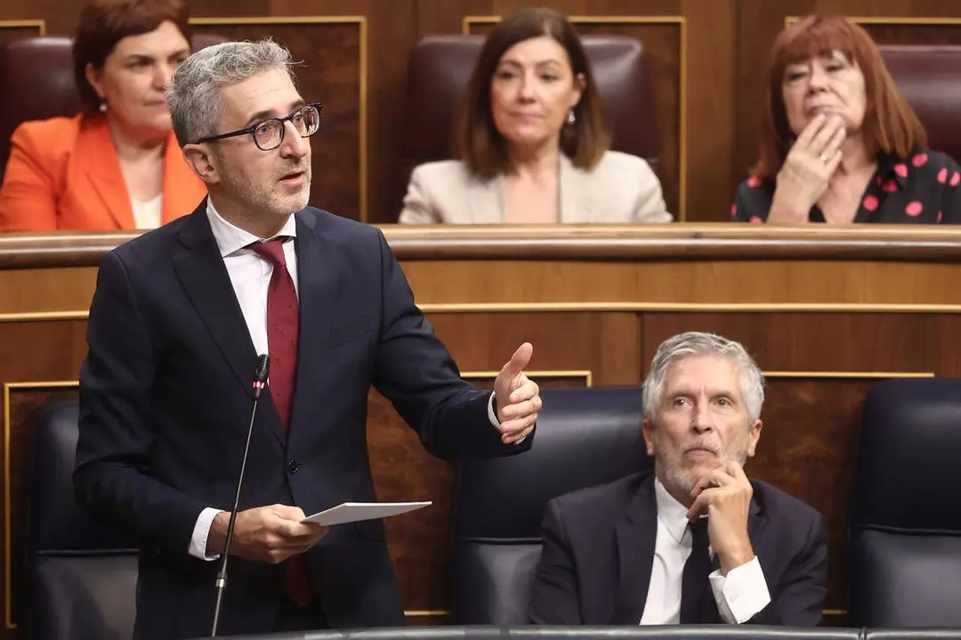 El ministro de Hacienda, Arcadi Espa&ntilde;a, interviene durante una sesi&oacute;n plenaria en el Congreso de los Diputados, a 27 de mayo de 2026, en Madrid (Espa&ntilde;a). 