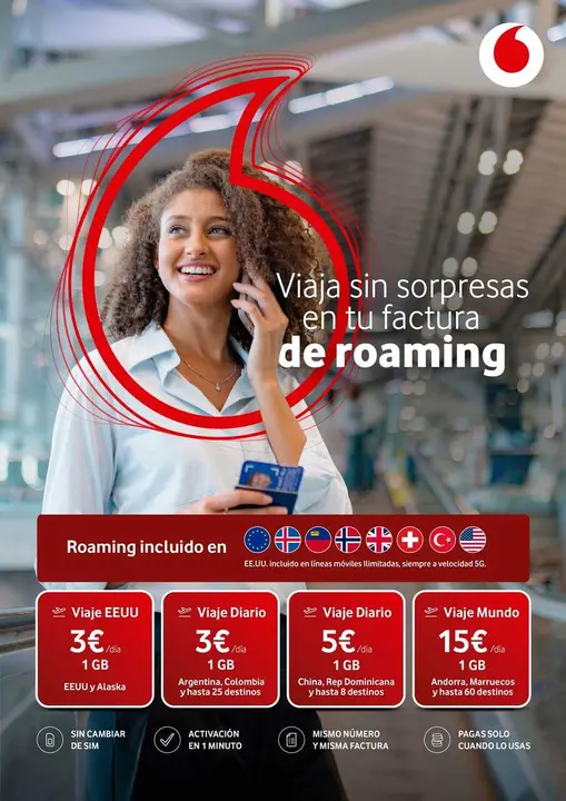Oferta roaming de Vodafone Espa&ntilde;a
