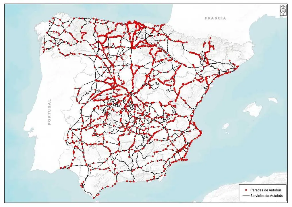Rutas y paradas de los 34 corredores que componen el nuevo mapa concesional.
