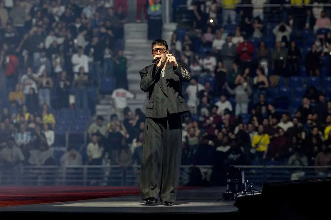 Archivo - El cantante Quevedo, durante su concierto, en el Movistar Arena, a 17 de febrero de 2025, en Madrid (Espa&ntilde;a). 