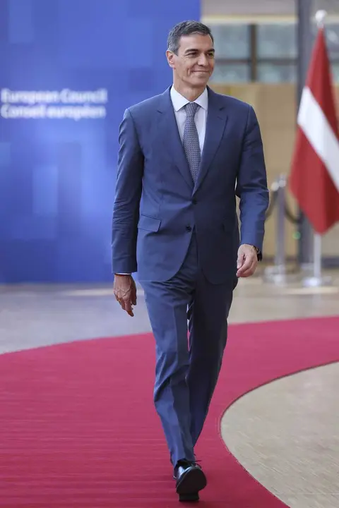 El presidente del Gobierno, Pedro S&aacute;nchez, participa en la reuni&oacute;n del Consejo Europeo, a 18 de junio de 2026, en Bruselas (B&eacute;lgica).