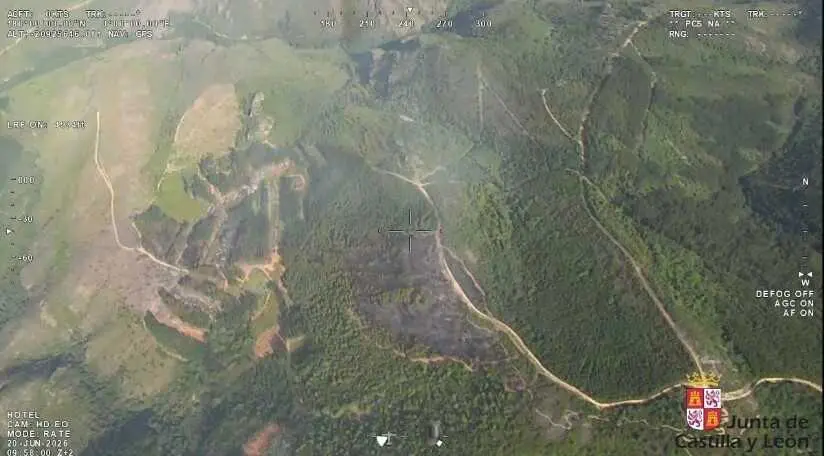 Incendio forestal en San Vicente (Le&oacute;n).