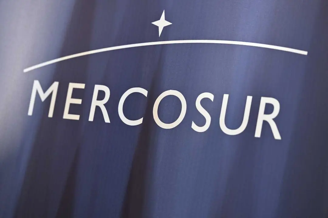 Archivo - Logo de Mercosur, bloque comercial integrado por Brasil, Argentina, Uruguay y Paraguay.