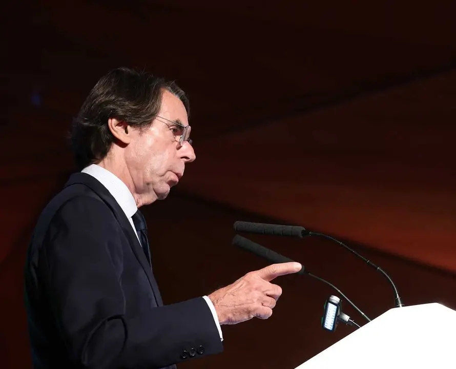 El expresidente del Gobierno y presidente de la Fundaci&oacute;n FAES, Jos&eacute; Mar&iacute;a Aznar, durante las jornadas 'Gobernanza y provisi&oacute;n de bienes p&uacute;blicos globales en un mundo fragmentado', en CentroCentro, a 24 de junio de 2026, en Madrid (Espa&ntilde;a). 