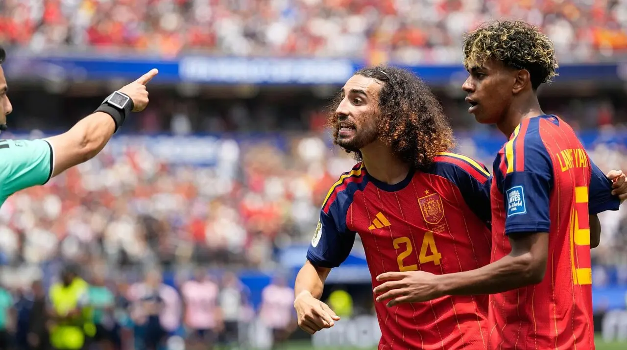 Gol anulado a Cucurella en el minuto 28 del Espa&ntilde;a - Austria (0-0) | Mundial 2026