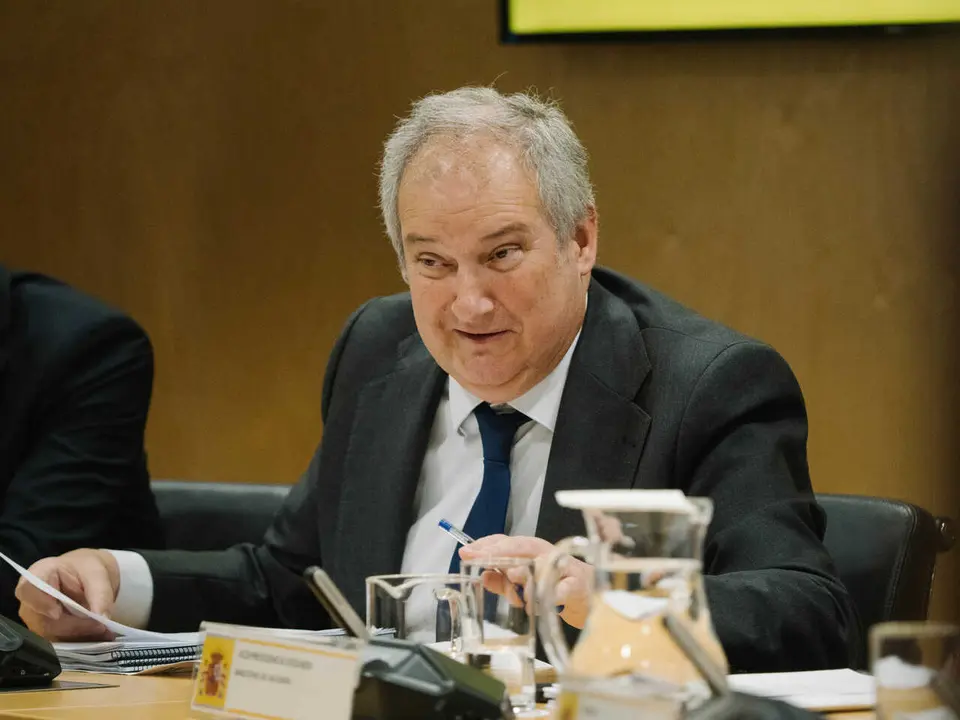 El ministro de Industria y Turismo, Jordi Hereu, durante la reuni&oacute;n del Consejo Estatal de la Pyme.