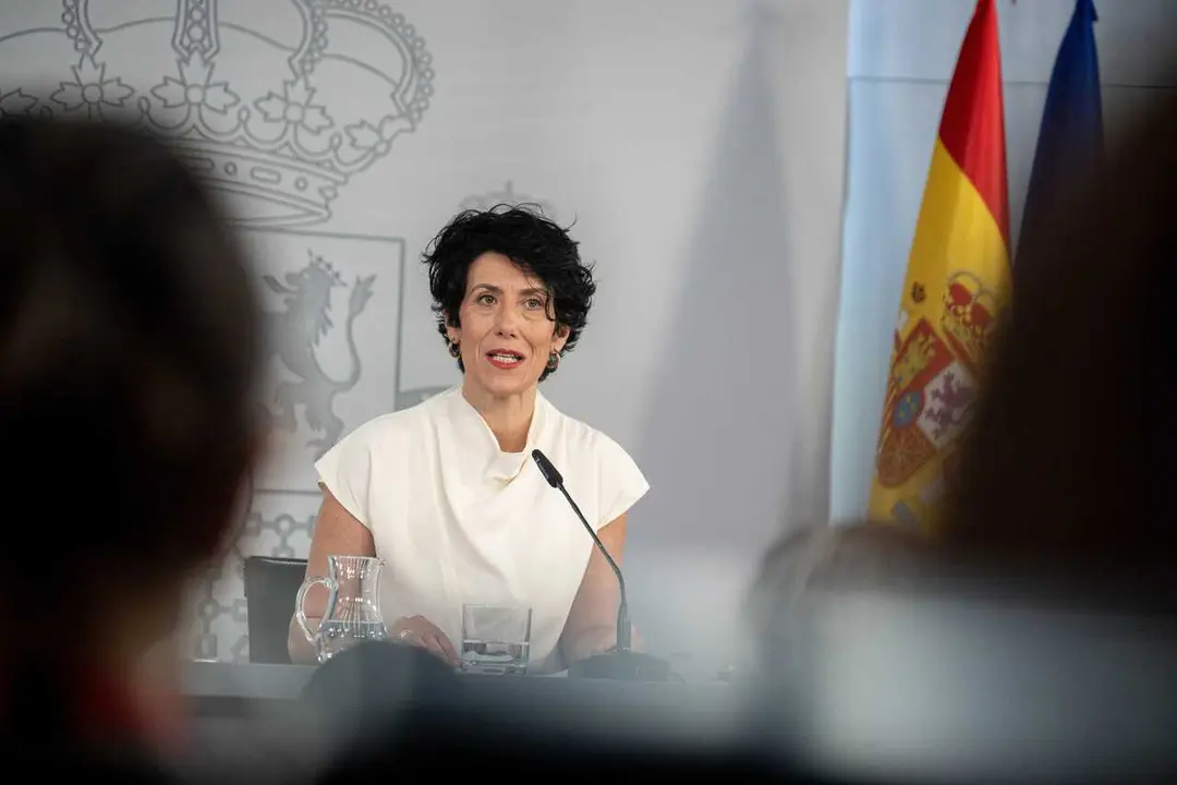 La ministra Portavoz, Elma Saiz, durante una rueda de prensa tras el Consejo de Ministros, a 29 de junio de 2026, en Madrid (Espa&ntilde;a). 