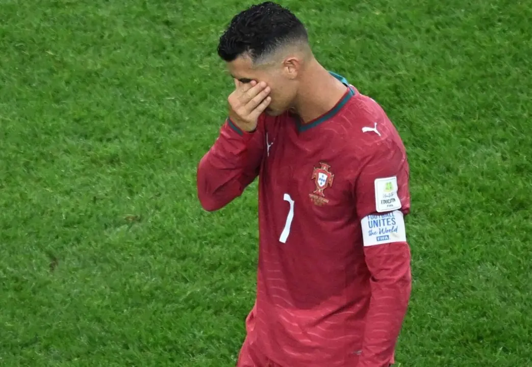 Cristiano en el partido ante Espa&ntilde;a