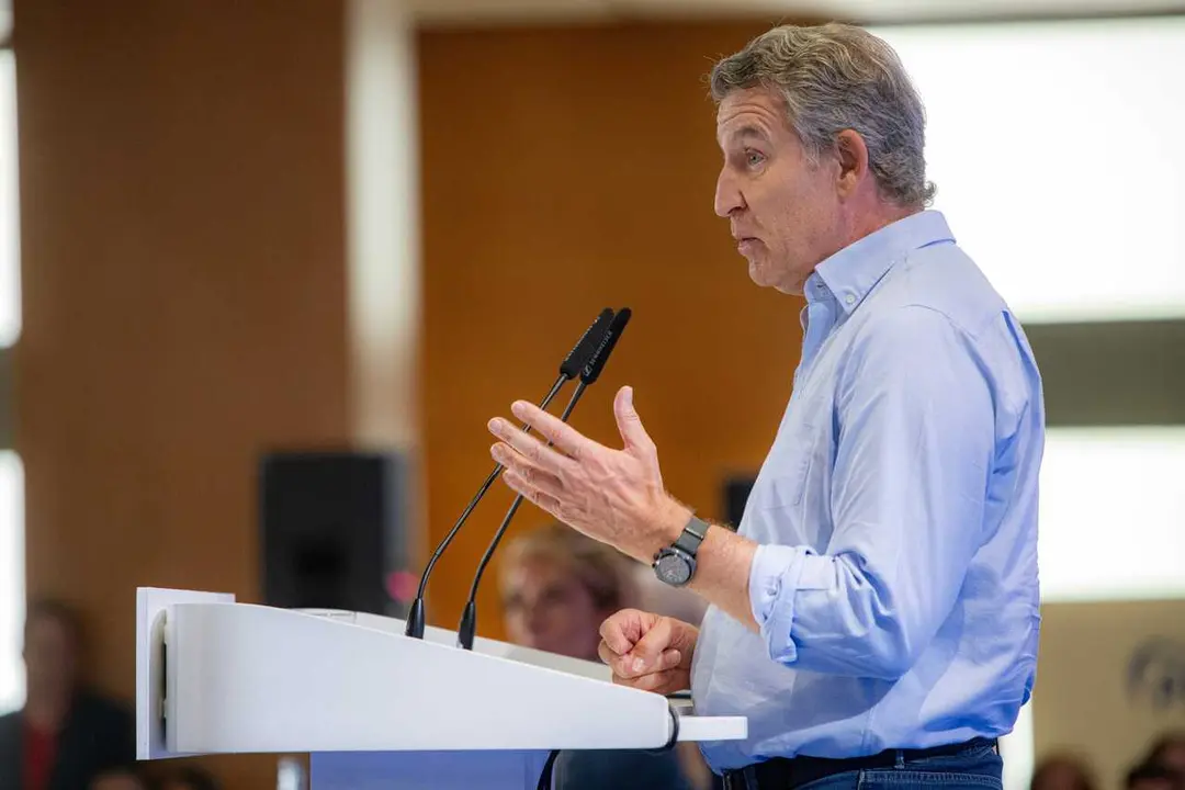 El presidente del PP, Alberto N&uacute;&ntilde;ez-Feij&oacute;o