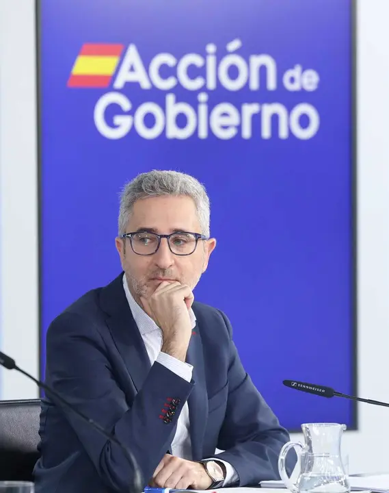 El ministro de Hacienda, Arcadi Espa&ntilde;a, durante una rueda de prensa tras el Consejo de Ministros, a 7 de julio de 2026, en Madrid (Espa&ntilde;a). El Consejo de Ministros ha aprobado el l&iacute;mite de gasto no financiero, conocido como techo de gasto, y los objetivos