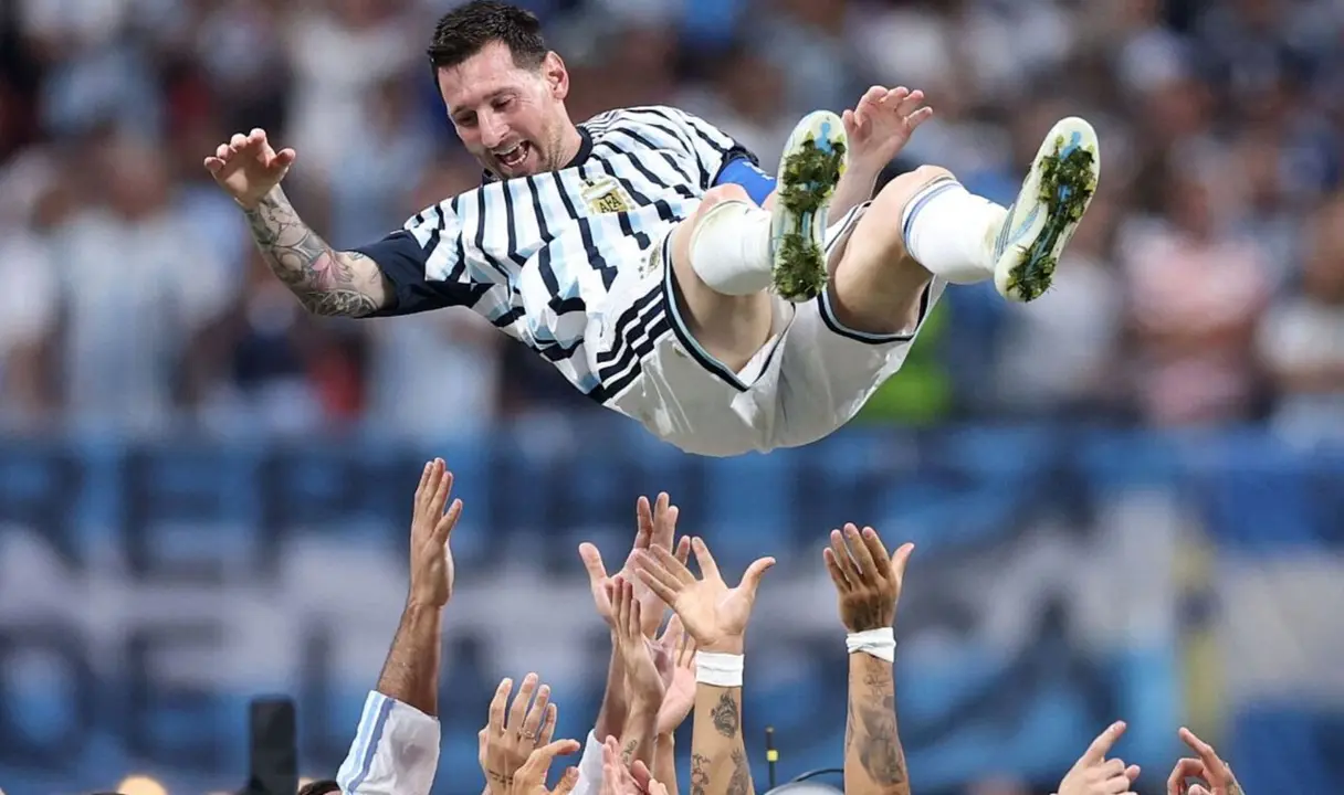 Messi en el partido ante Egipto