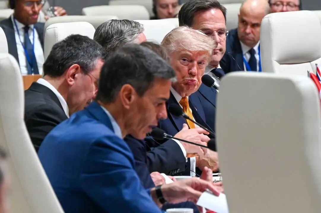 El presidente del Gobierno, Pedro S&aacute;nchez, y el presidente estadounidense, Donald Trump