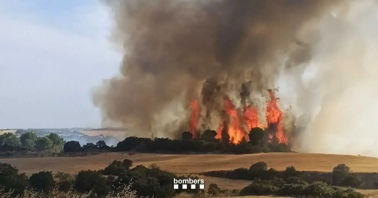 Incendio en Guimer&agrave; (Lleida) este jueves