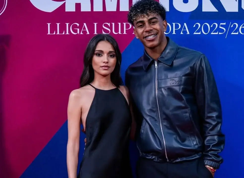 Lamine Yamal y su pareja
