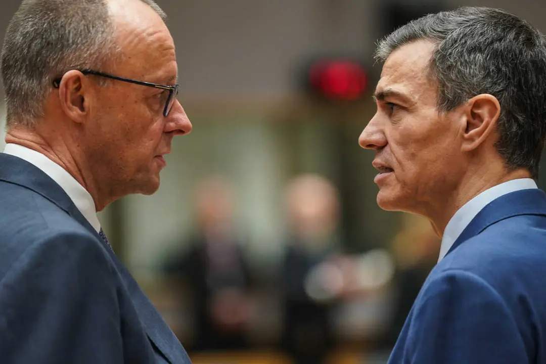 Archivo - El canciller alem&aacute;n, Friedrich Merz, y el presidente del Gobierno espa&ntilde;ol, Pedro S&aacute;nchez, en imagen de archivo 