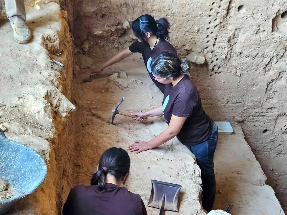 Equipo multidisciplinar de especialistas que trabaja en el yacimiento