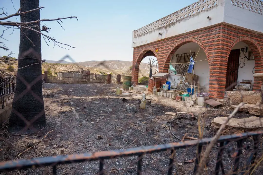 Im&aacute;genes de la zona afectada por el incendio de Los Gallardos. A 12 de julio de 2026 en Los Gallardos, Almer&iacute;a (Andaluc&iacute;a, Espa&ntilde;a). 