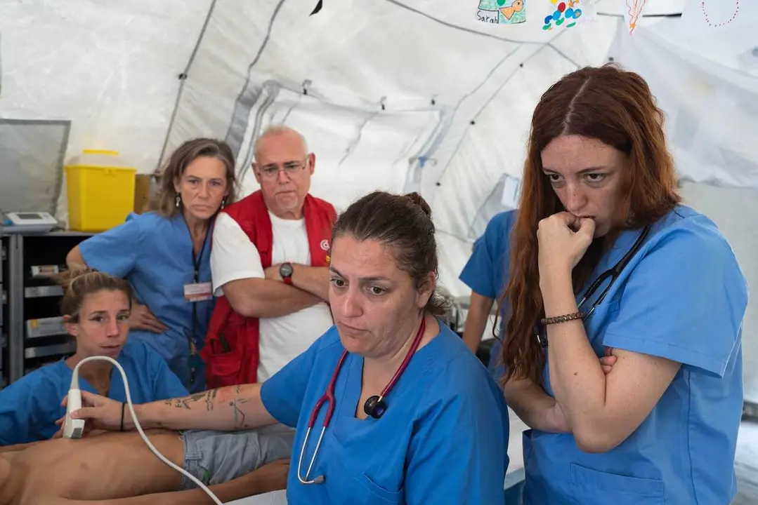 Personal del hospital START de la AECID durante su despliegue en Venezuela tras los terremotos