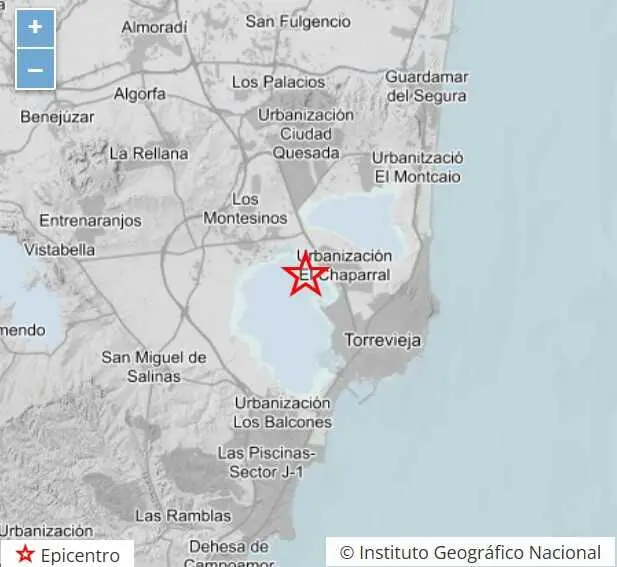 Mapa del terremoto
