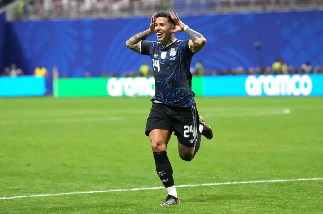 Enzo Fern&aacute;ndez celebra un gol.
- Nick Potts/PA Wire/dpa