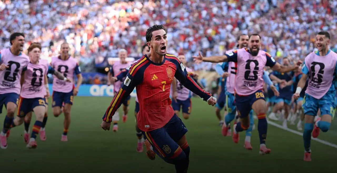 Ferr&aacute;n celebra el gol de la victoria en la final del mundial