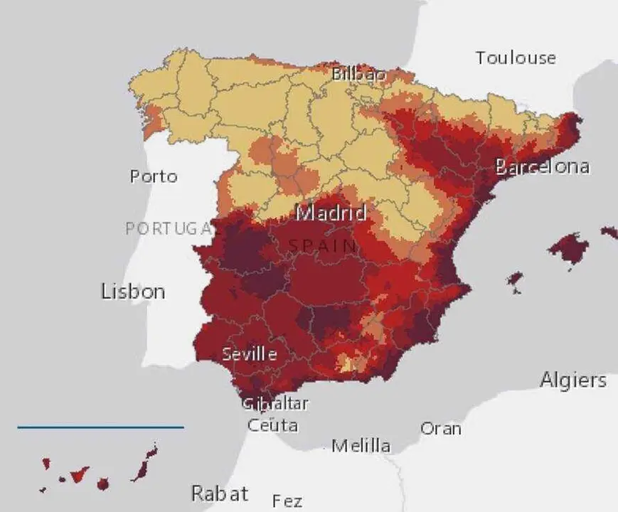 Mapa noches tropicales