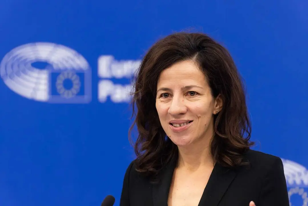 Archivo - La comisaria europea de Derechos Sociales y Capacidades, Empleos de Calidad y Pensiones, Roxana M&icirc;nzatu, habla en el edificio del Parlamento Europeo