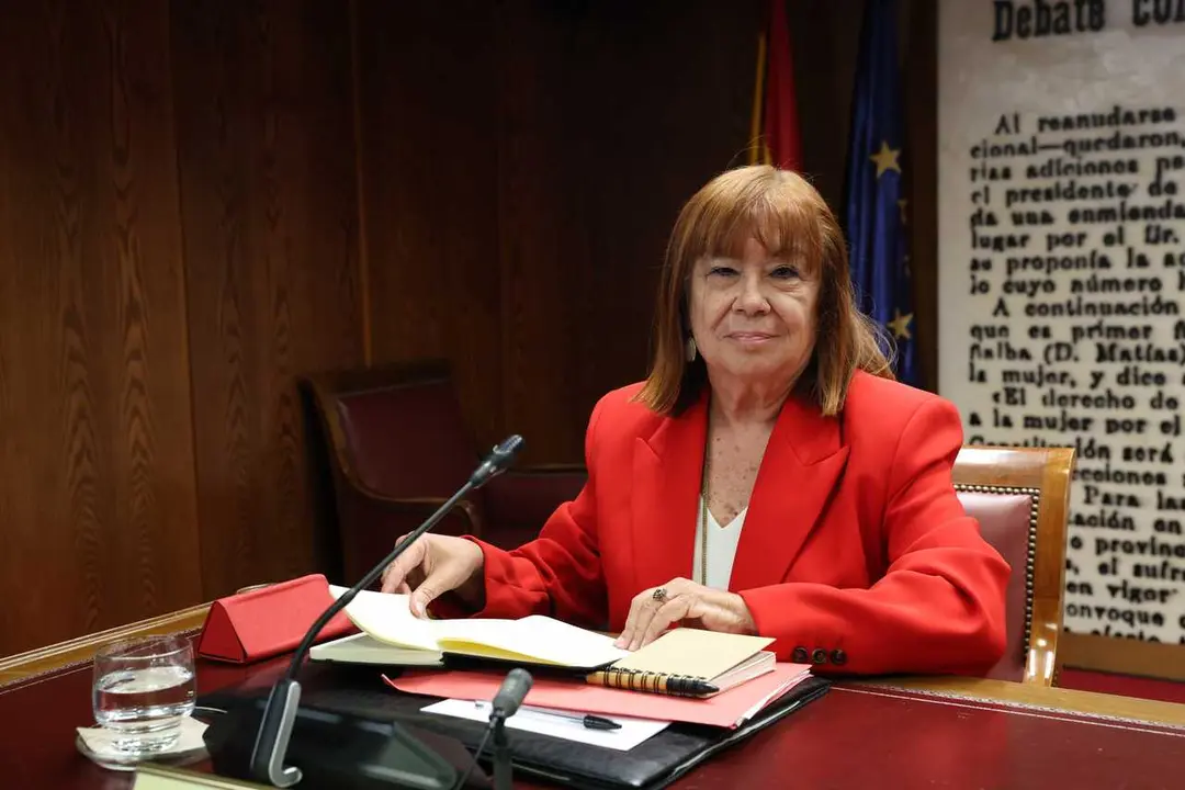 La presidenta del PSOE, Cristina Narbona, durante su comparecencia ante la Comisi&oacute;n de Investigaci&oacute;n del &lsquo;caso Koldo&rsquo;, en el Senado, a 22 de julio de 2026, en Madrid (Espa&ntilde;a). 