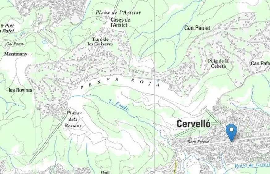 Mapa de la zona de Cervell&oacute;