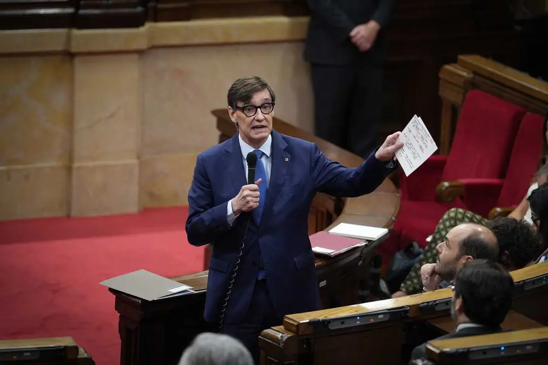 El president de la Generalitat, Salvador Illa, durante una sesi&oacute;n plenaria, en el Parlament de Catalunya, a 22 de julio de 2026, en Barcelona, Catalunya (Espa&ntilde;a).