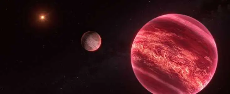 Reproducci&oacute;n art&iacute;stica de CD-35 2722, un sistema con un objeto similar a la luna (