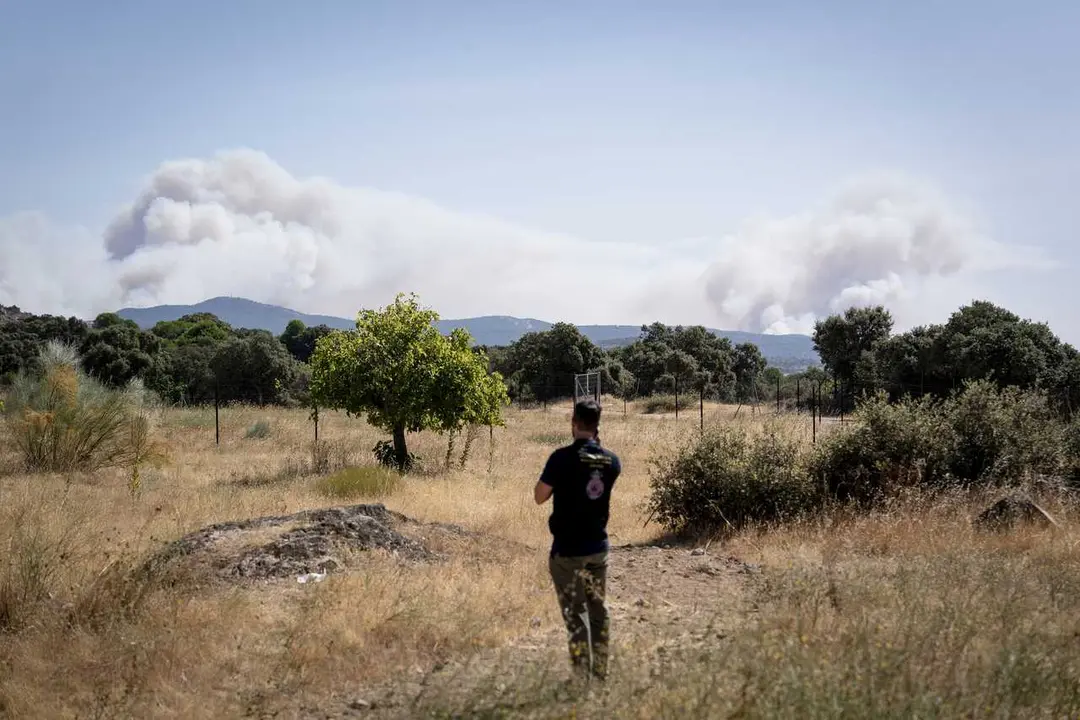 Humo de incendio foresta, en Chapiner&iacute;a