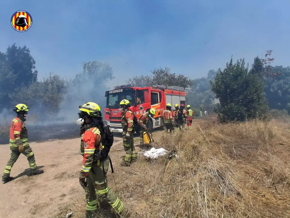 Estabilizado el incendio forestal de Manises