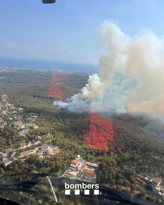 Imagen del incendio