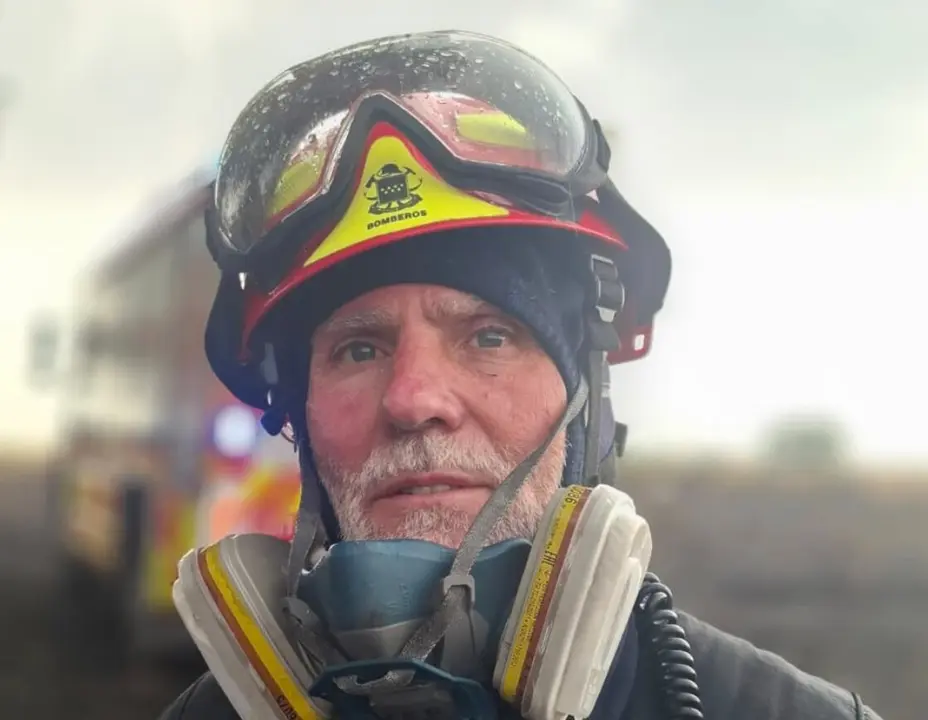 Foto del bombero, el marido de Eva