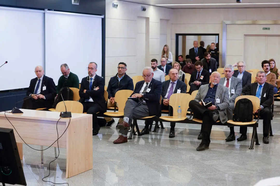 Archivo - (I-D, primera fila) El exministro de Interior, Jorge Fern&aacute;ndez D&iacute;az; su n&uacute;mero dos, Francisco Mart&iacute;nez; el exDAO de la Polic&iacute;a Nacional Eugenio Pino, y el exjefe de Asuntos Internos de la Polic&iacute;a Nacional Marcelino Mart&iacute;n Blas.