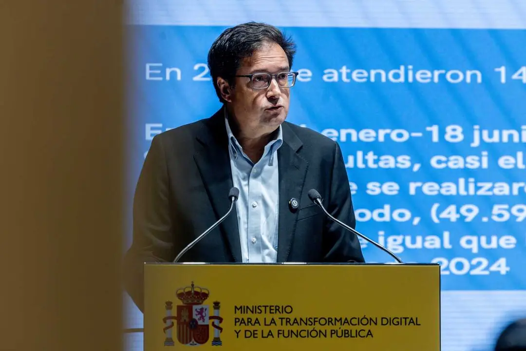 El ministro para la Transformaci&oacute;n Digital y de la Funci&oacute;n P&uacute;blica, &Oacute;scar L&oacute;pez.