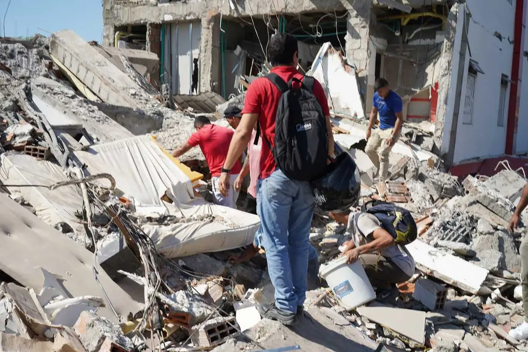 Efectos del terremoto de 7,4 grados de magnitud en Cali, Colombia.