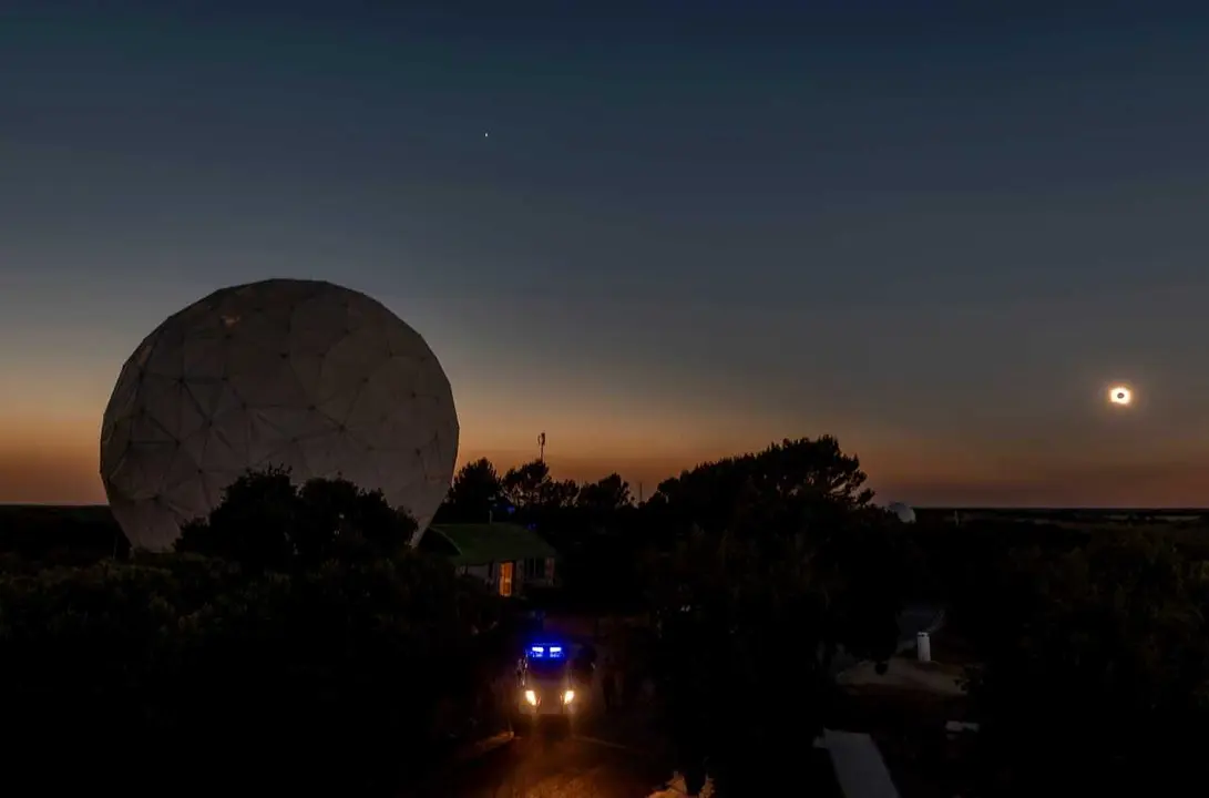 Archivo - El eclipse desde el Observatorio de Yebes (Guadalajara)
