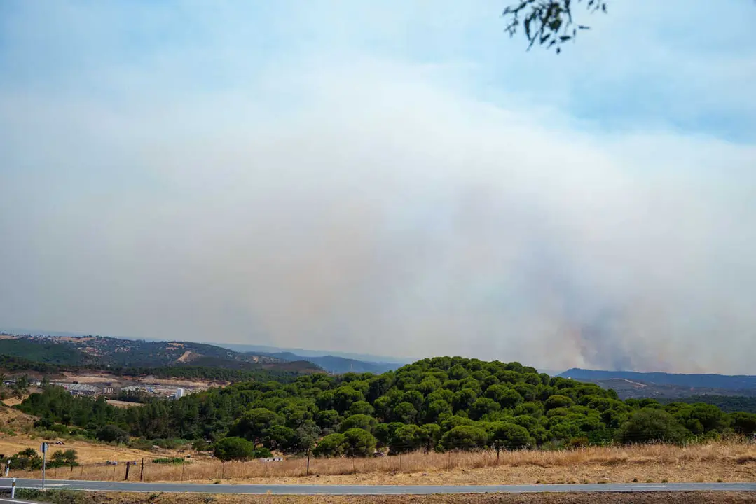 El incendio forestal de Niebla (Huelva).