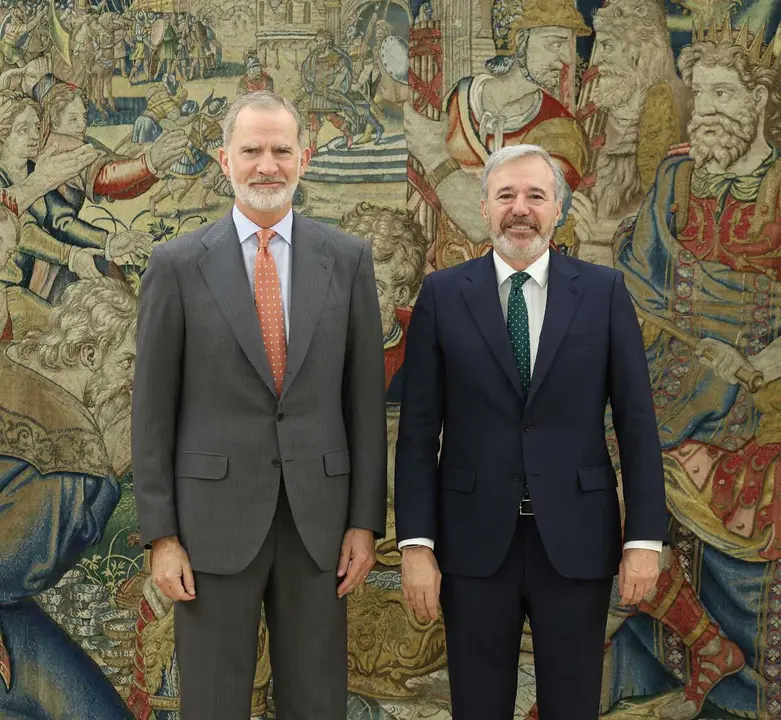 Archivo - El Rey Felipe VI recibe en audiencia al presidente de Arag&oacute;n, Jorge Azc&oacute;n, en el Palacio de La Zarzuela, a 30 de junio de 2026, en Madrid (Espa&ntilde;a). La audiencia tiene lugar tras la reciente reelecci&oacute;n de Azc&oacute;n como presidente de Arag&oacute;n.