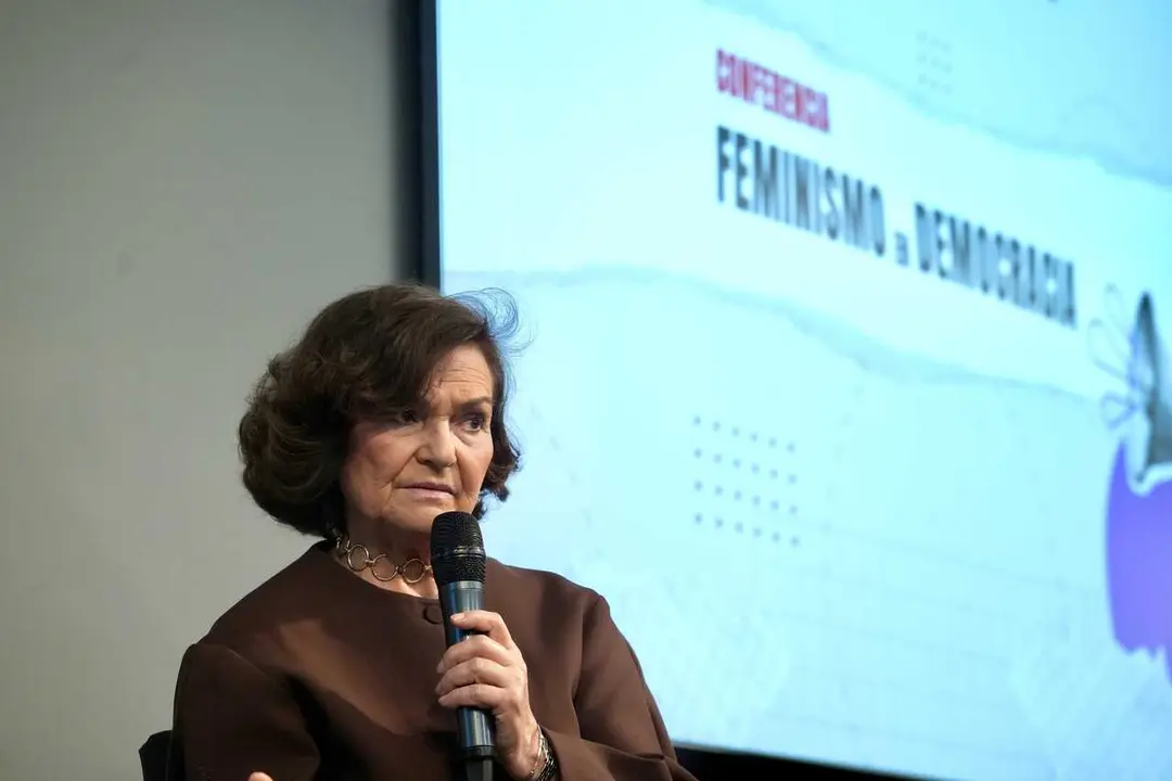 Archivo - Carmen Calvo, en la conferencia 'Feminismo en Democracia', organizada por la UIMP en Valencia.