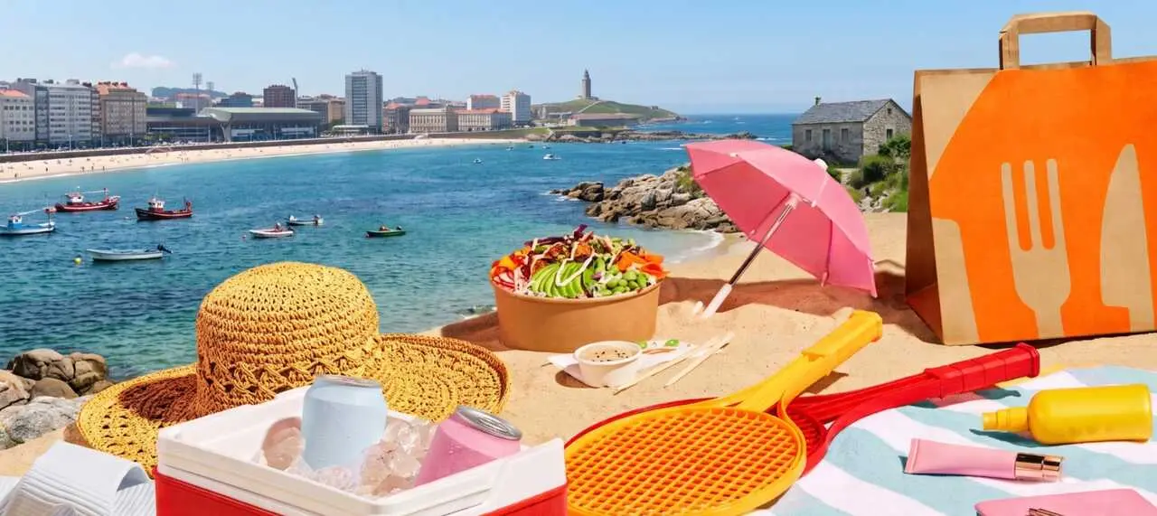 Comida a domicilio en la playa